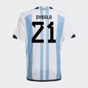 Fodboldtrøjer VM 2022 Argentina Paulo Dybala 21 Hjemmebanetrøjer..
